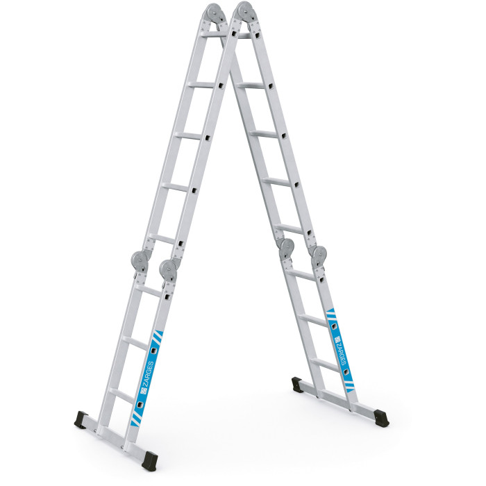 Multitec M, Gebördelte Vielzweckleiter 4-teilig, 4x3 Sprossen