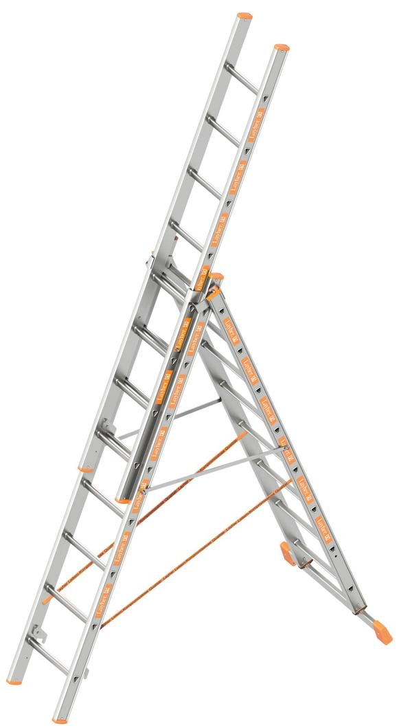 Allzweckleiter TOPIC 3-teilig, 3x8 Sprossen