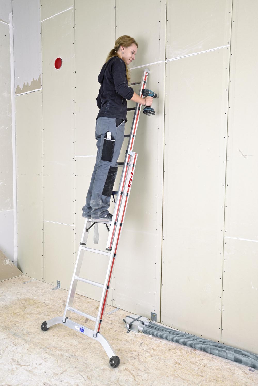 Mehrzweckleiter, zweiteilig - 2x12 Sprossen