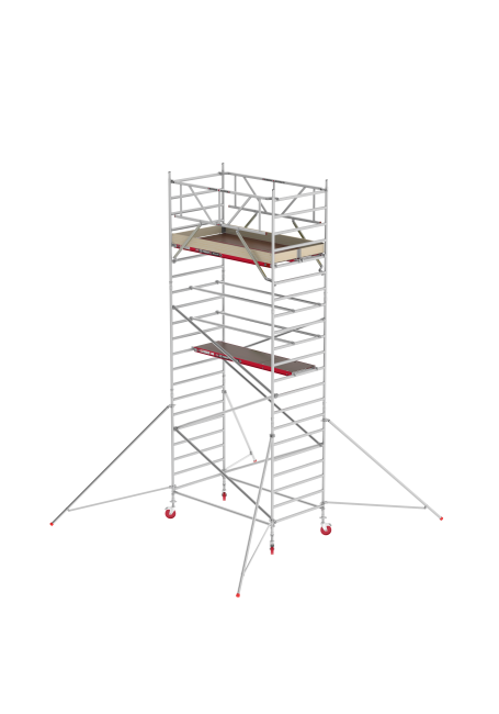 RS TOWER 42 Fahrgerüst - 11.20 m Arbeitshöhe - 1.35 m breit - 1.85 m Holzplattform - Streben