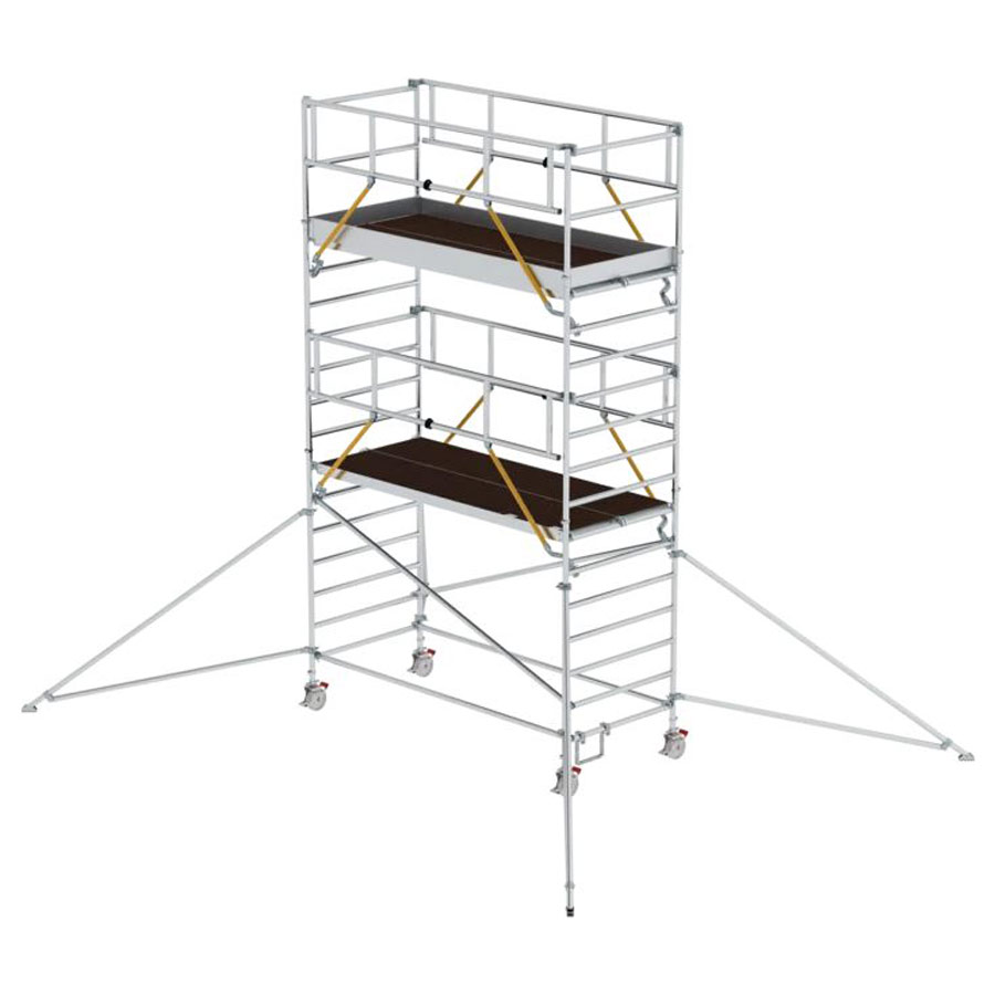 Rollgerüst SG mit Ausleger und Doppelplattform Plattformgröße 3,00 x 1,35 m, Arbeitshöhe 8,43 m