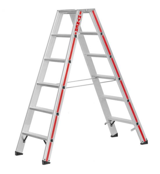 Stufenstehleiter, beidseitig begehbar - 2x4 Stufen