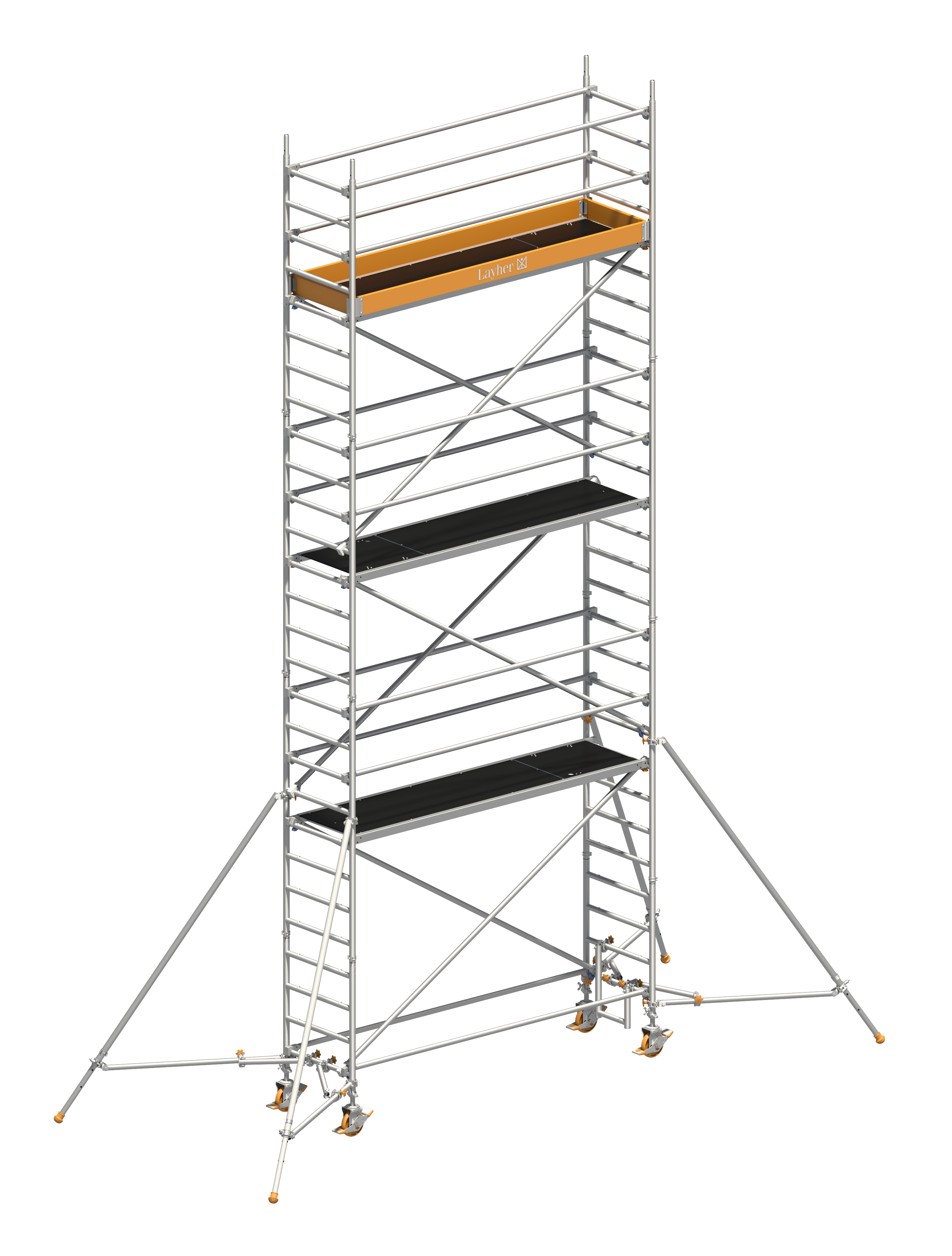 Uni Standard P2, mit Gerüststützen, ausziehbar, Arbeitshöhe 8,20 m