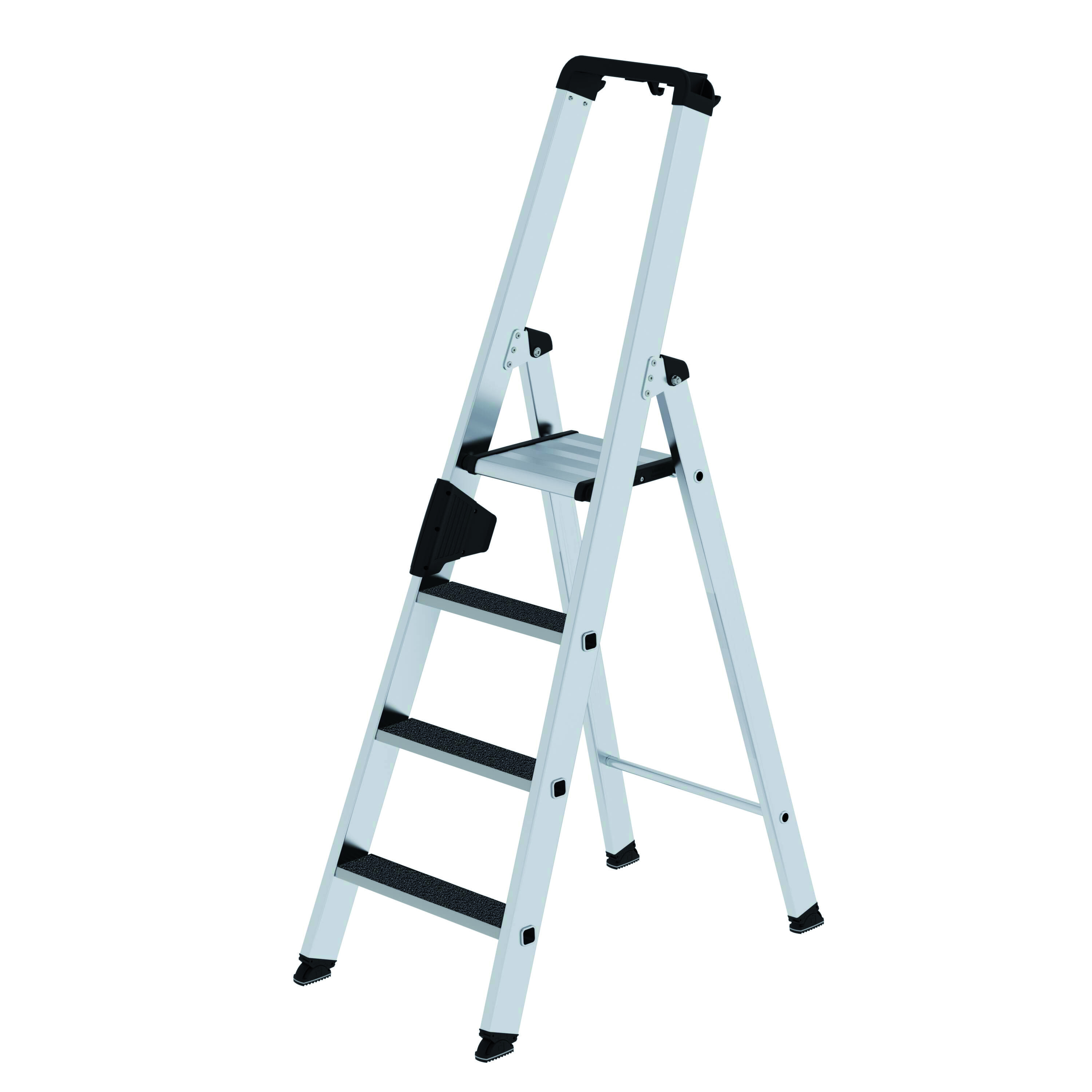 Stufen-Stehleiter, einseitig begehbar, mit clip-step, 3 Stufen
