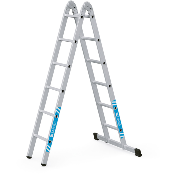 Combimaster X, Gebördelte Mehrzweck-Klappleiter, 2-teilig, 2x4 Sprossen Combimaster X, Gebördelte Mehrzweck-Klappleiter, 2-teilig, 2x4 Sprossen