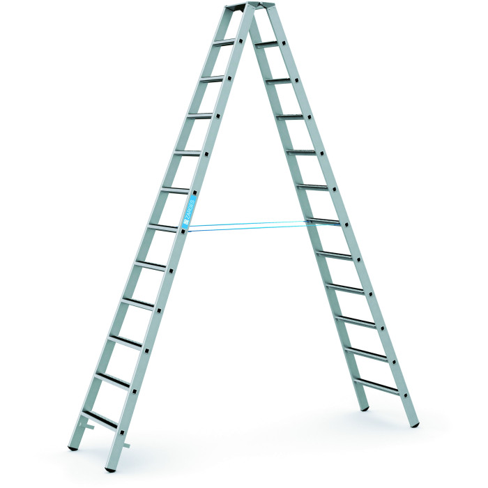 R13step B, Gebördelte Stufen-Stehleiter, 2x12 Stufen R13step B, Gebördelte Stufen-Stehleiter, 2x12 Stufen