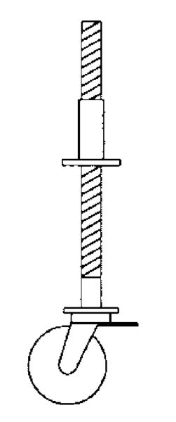 Lenkrolle mit Feststellbremse und Spindel (300 mm), Durchmesser 125 mm Lenkrolle mit Feststellbremse und Spindel (300 mm), Durchmesser 125 mm