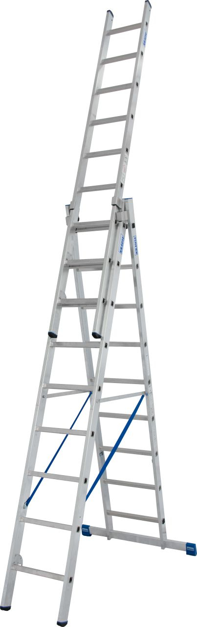 Stabilo VielzweckLeiter 3x9 Sprossen/Stufen + GRATIS Leitern-Wandhalter-Set