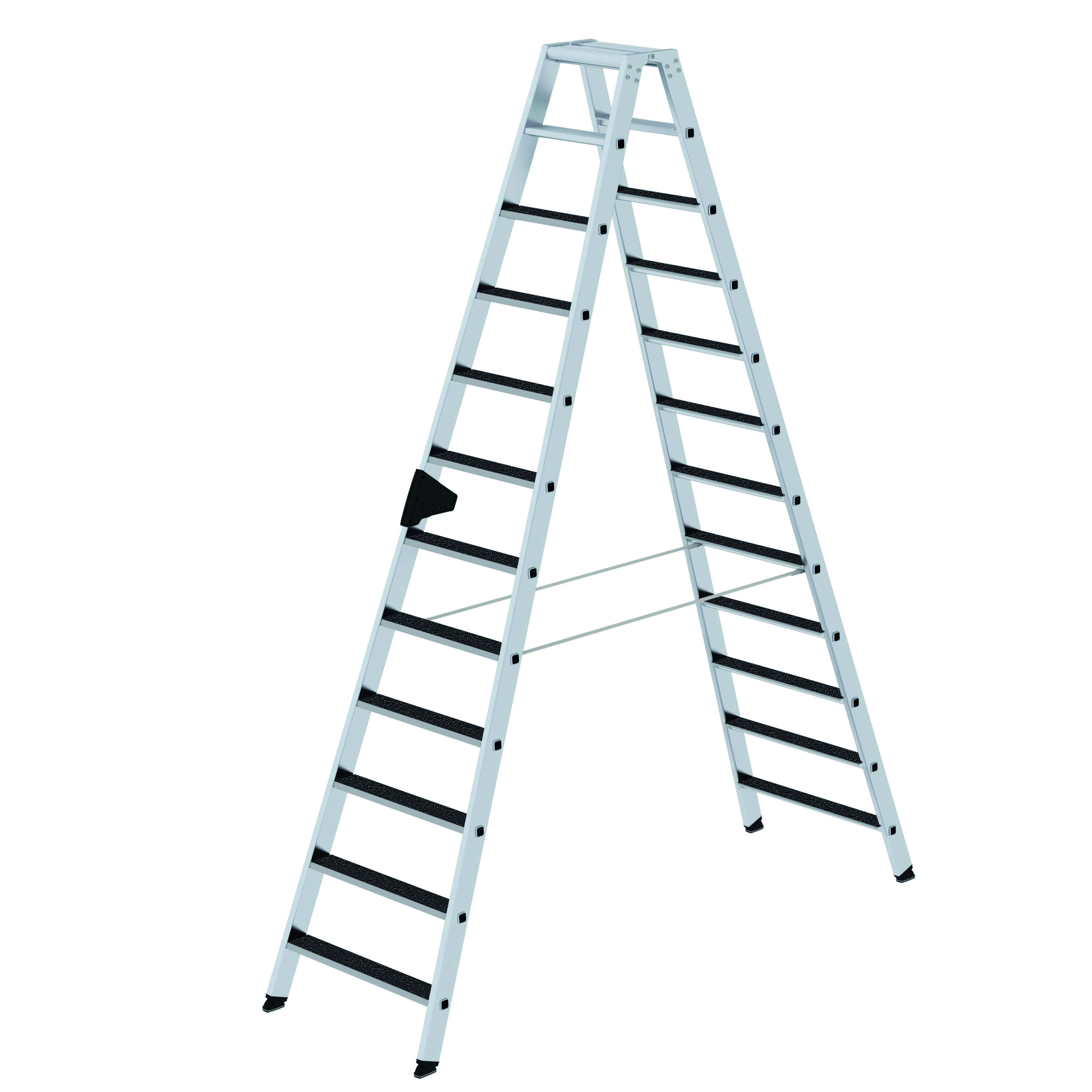 Stufen-Stehleiter beidseitig begehbar, mit clip-step, 2x12 Stufen Stufen-Stehleiter beidseitig begehbar mit clip-step, 2 x 8 Stufen
