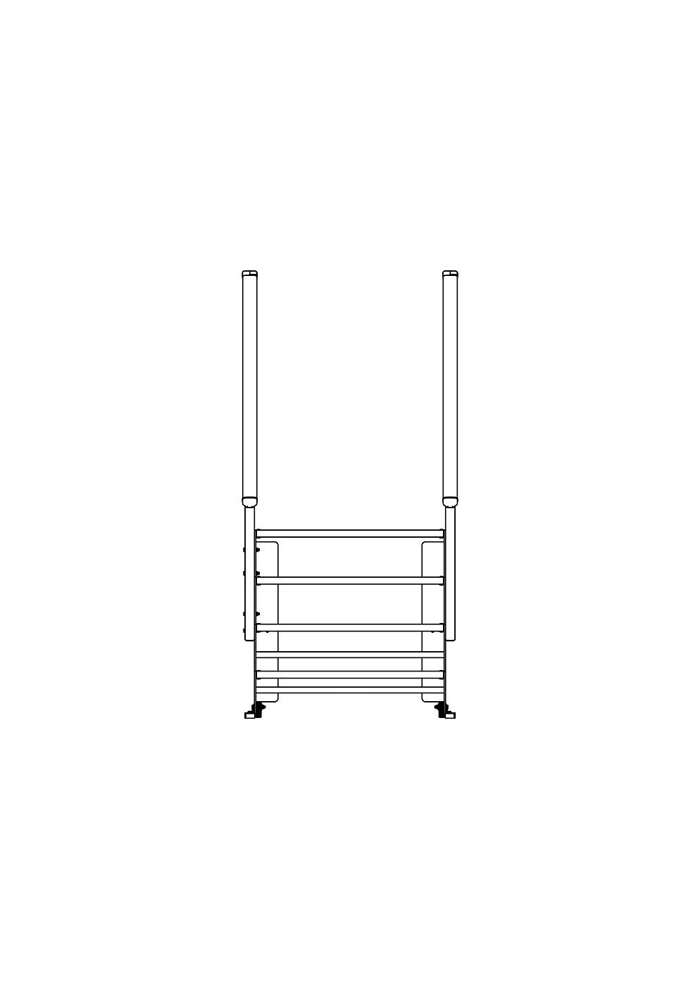 Erweiterungsset, Stufenbreite 800 mm, 2 Stufen