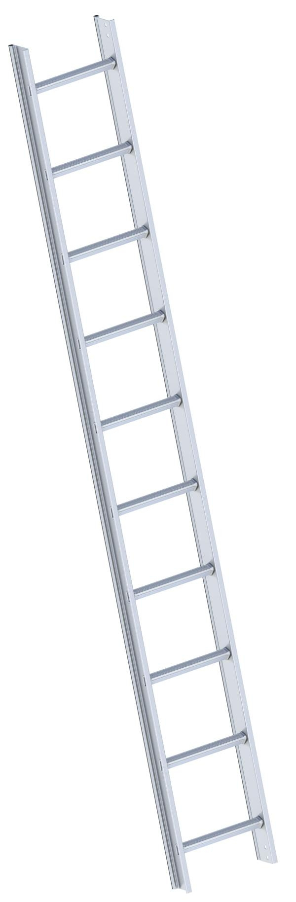 Dachauflegeleiter 1051 gem. DIN 4567-4, Aluminium natur, 10 Sprossen