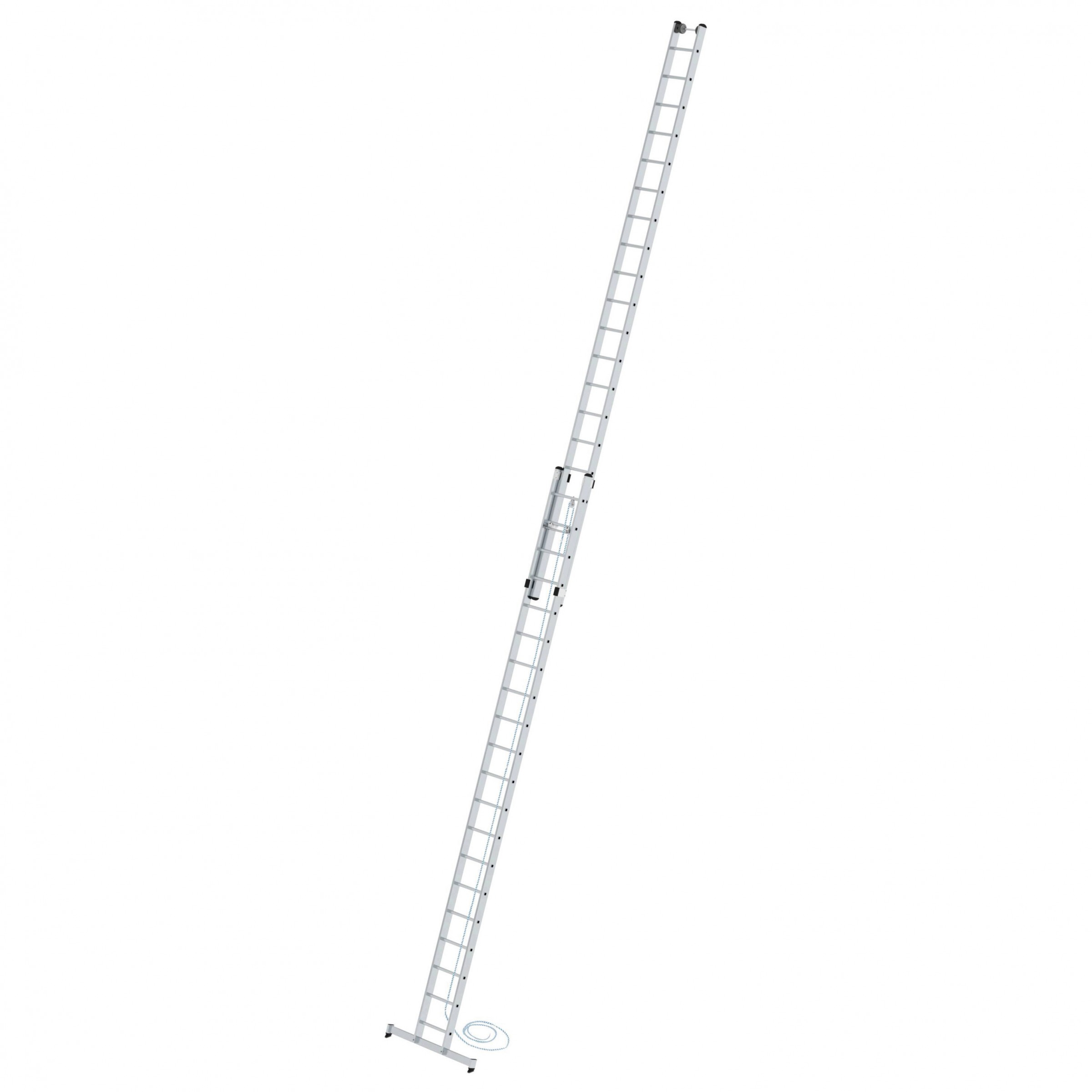 Aluminium-Seilzugleiter 2-teilig mit nivello®-Traverse - 2x20 Sprossen Aluminium-Seilzugleiter 2-teilig mit nivello®-Traverse - 2x20 Sprossen
