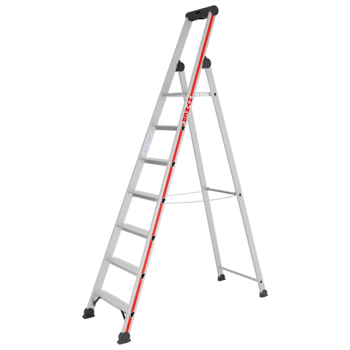 Stufenstehleiter mit Plattform, einseitig begehbar - 7 Stufen