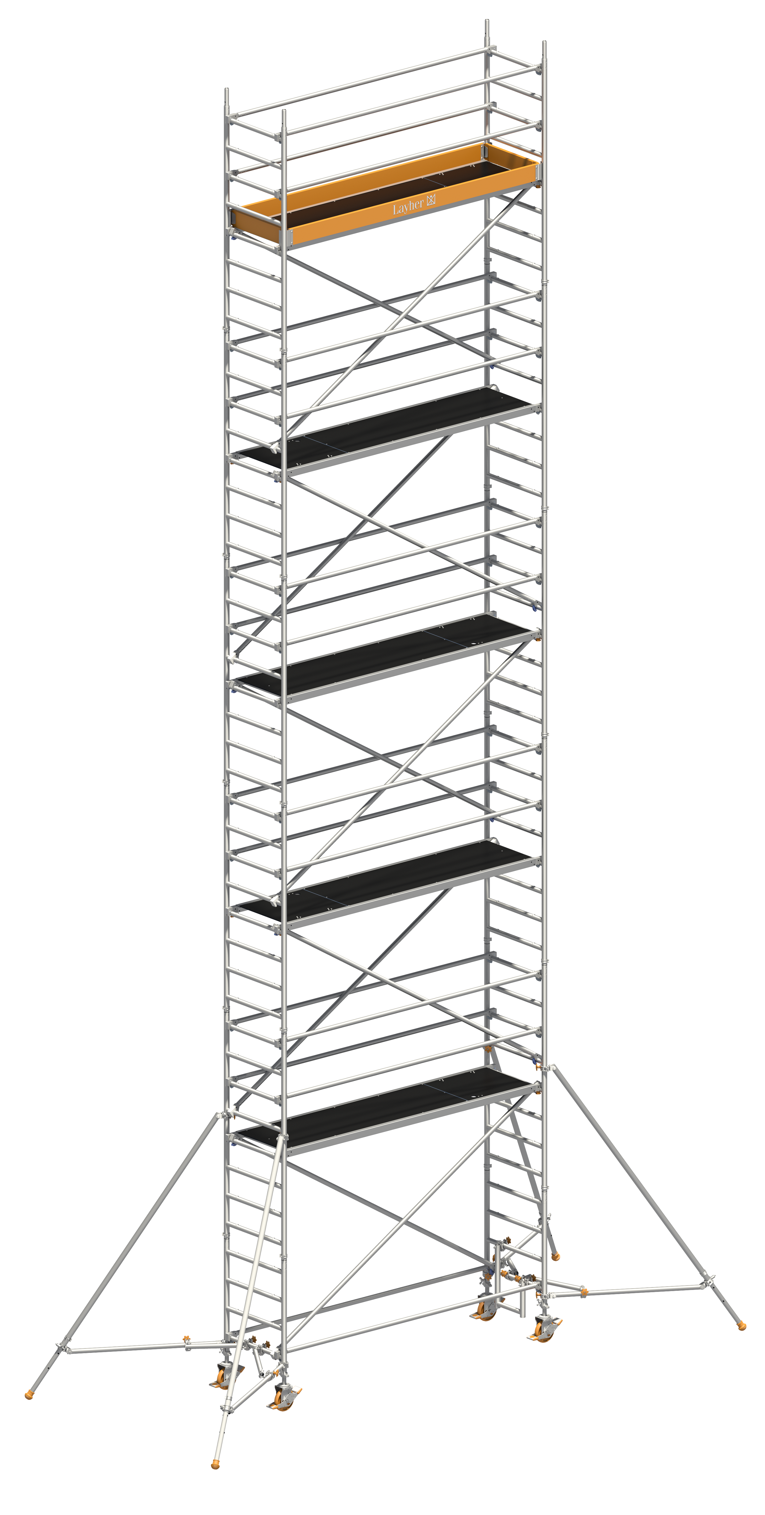 Uni Standard P2, mit Gerüststützen, ausziehbar, Arbeitshöhe 12,20 m