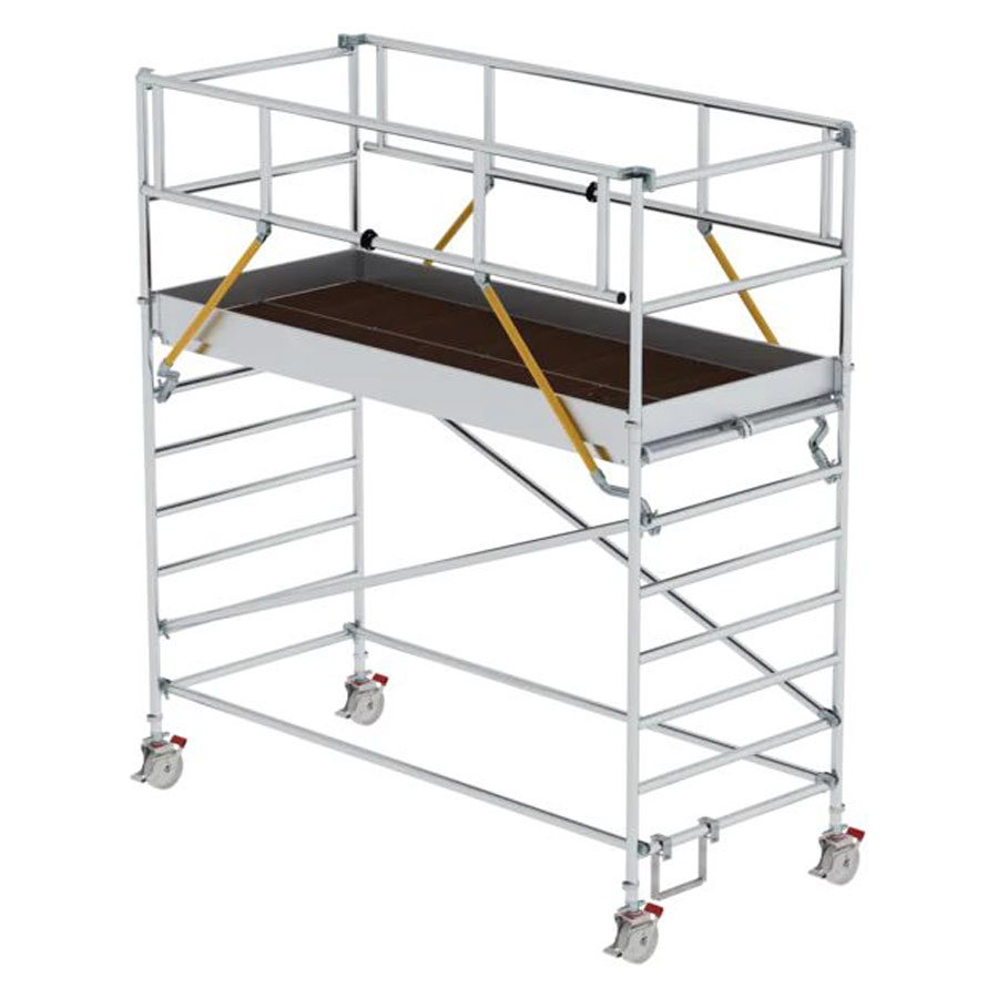 Rollgerüst SG mit Fahrbalken und Doppel-Plattform 3,00 x 1,35 m, Arbeitshöhe 8,62 m Rollgerüst SG mit Fahrbalken und Doppel-Plattform 3,00 x 1,35 m, Arbeitshöhe 8,62 m