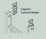 Leiternverbinder Kunststoff, für Holm 58 x 25 mm