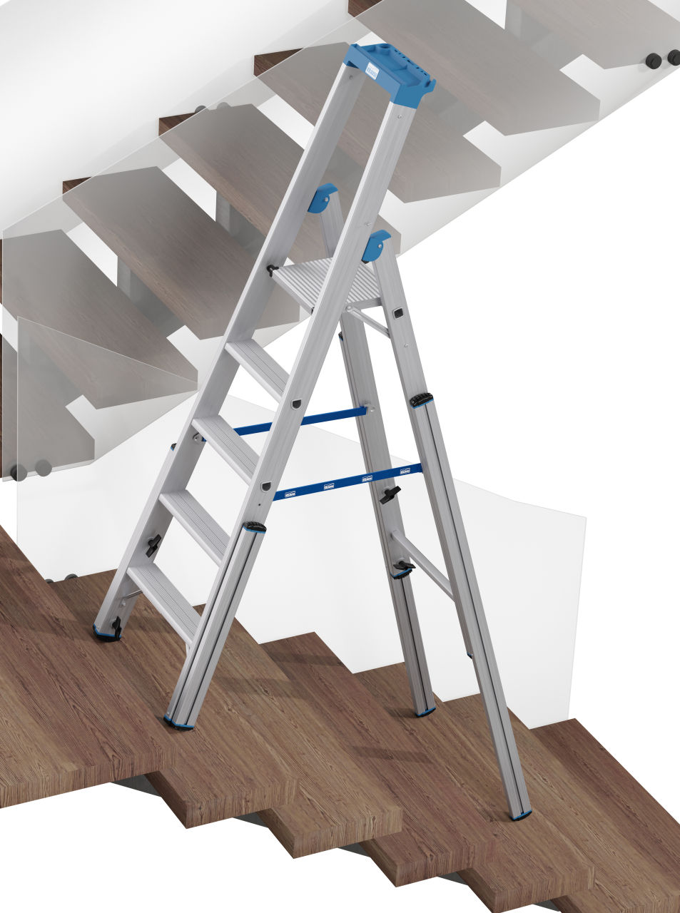 STABILO Teleskop-Stufen-StehLeiter, 5 Stufen STABILO Teleskop-Stufen-StehLeiter, 5 Stufen