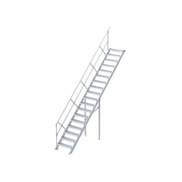 Euroline 45° Treppe , 1000 mm Stufenbreite, 12 Stufen