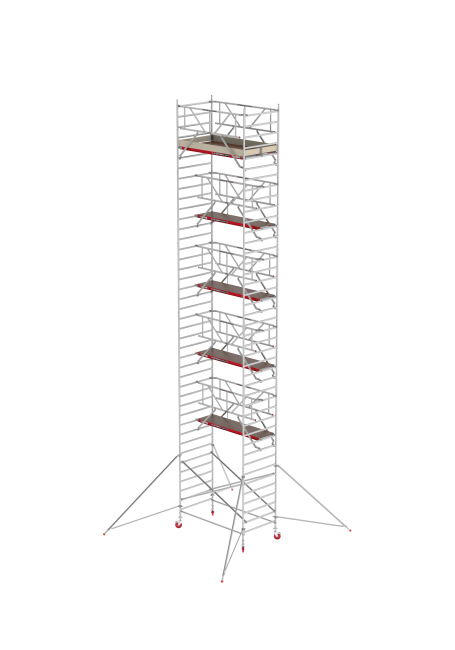 RS TOWER 42 Fahrgerüst - 7.20 m Arbeitshöhe - 1.35 m breit - 1.85 m Holzplattform - Safe-Quick® + Streben RS TOWER 42 Fahrgerüst - 7.20 m Arbeitshöhe - 1.35 m breit - 1.85 m Holzplattform - Safe-Quick® + Streben