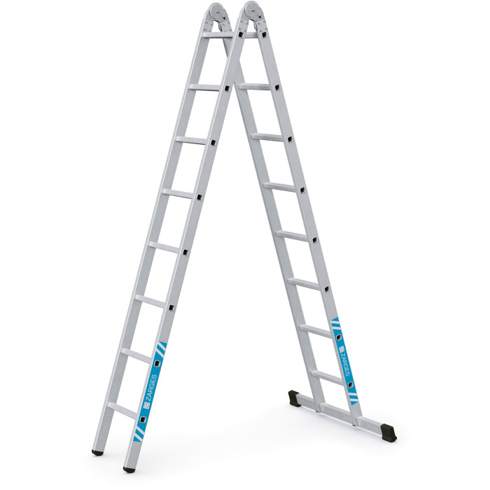 Combimaster X, Gebördelte Mehrzweck-Klappleiter, 2-teilig, 2x4 Sprossen Combimaster X, Gebördelte Mehrzweck-Klappleiter, 2-teilig, 2x4 Sprossen