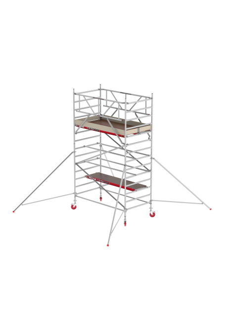 RS TOWER 42 Fahrgerüst - 5.20 m Arbeitshöhe - 1.35 m breit - 2.45 m Holzplattform - Streben