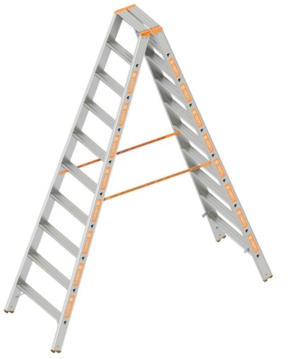 Stufenstehleiter TOPIC 1043 - 2x10 Stufen